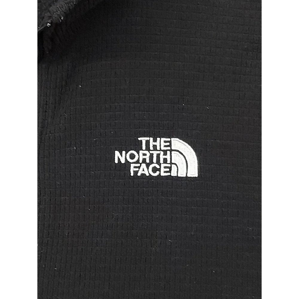 North Face Fleece Pullover Mens Medium Black 1/4 Zip Logo Outdoor Mock Neck